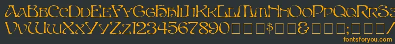 SerpentNormal Font – Orange Fonts on Black Background