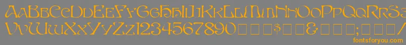 SerpentNormal Font – Orange Fonts on Gray Background