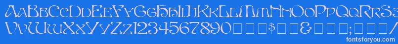 SerpentNormal Font – Pink Fonts on Blue Background