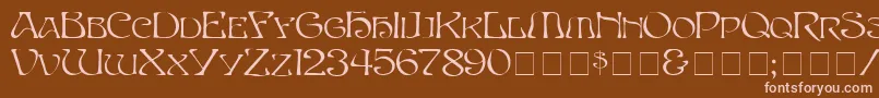 SerpentNormal Font – Pink Fonts on Brown Background