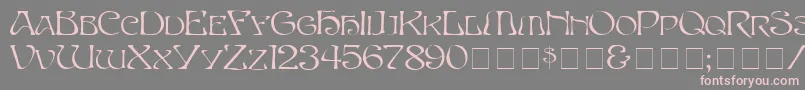 SerpentNormal Font – Pink Fonts on Gray Background