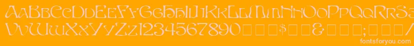 SerpentNormal Font – Pink Fonts on Orange Background