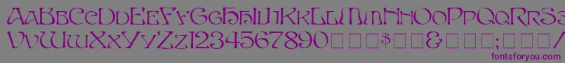 SerpentNormal-fontti – violetit fontit harmaalla taustalla