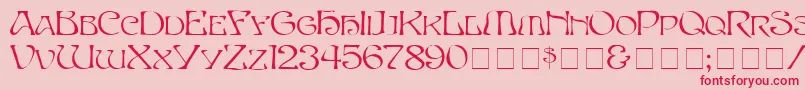 SerpentNormal Font – Red Fonts on Pink Background