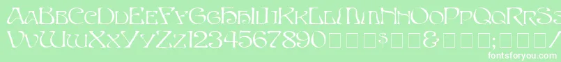 SerpentNormal Font – White Fonts on Green Background