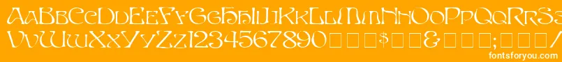 SerpentNormal Font – White Fonts on Orange Background