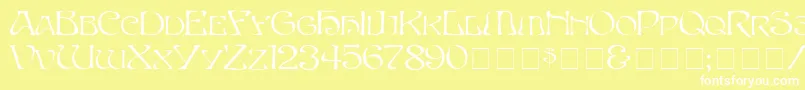 SerpentNormal Font – White Fonts on Yellow Background