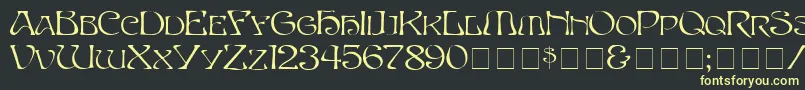 SerpentNormal Font – Yellow Fonts on Black Background