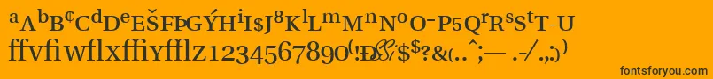 VeracityprosskRegular Font – Black Fonts on Orange Background