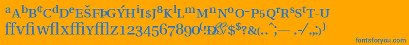 VeracityprosskRegular Font – Blue Fonts on Orange Background