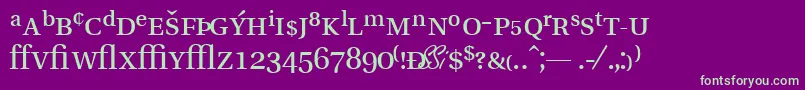 VeracityprosskRegular Font – Green Fonts on Purple Background