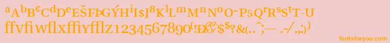 VeracityprosskRegular Font – Orange Fonts on Pink Background