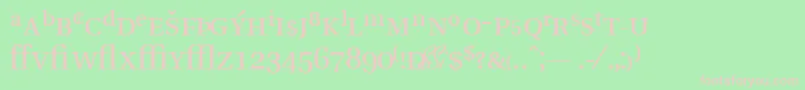 VeracityprosskRegular Font – Pink Fonts on Green Background