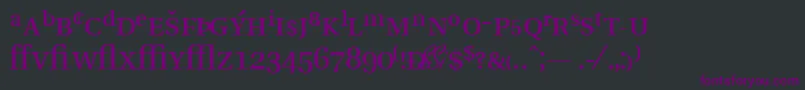 VeracityprosskRegular-Schriftart – Violette Schriften auf schwarzem Hintergrund
