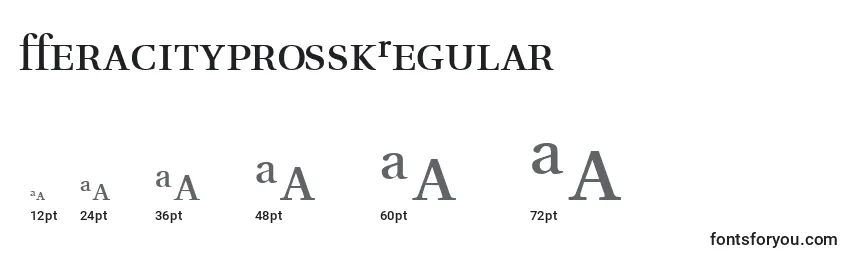 Размеры шрифта VeracityprosskRegular