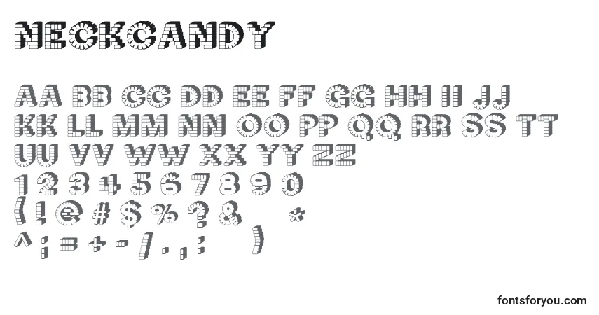 NeckCandy Font – alphabet, numbers, special characters