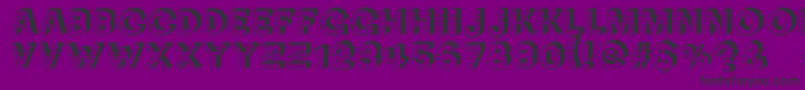 Czcionka NeckCandy – czarne czcionki na fioletowym tle