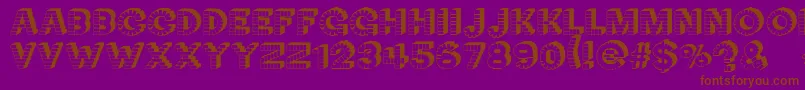NeckCandy-Schriftart – Braune Schriften auf violettem Hintergrund
