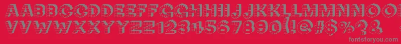 NeckCandy Font – Gray Fonts on Red Background