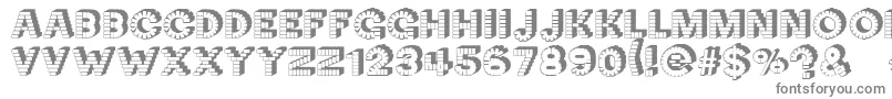 フォントNeckCandy – 白い背景に灰色の文字