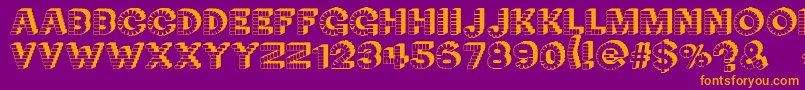 NeckCandy Font – Orange Fonts on Purple Background