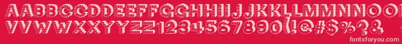 NeckCandy Font – Pink Fonts on Red Background