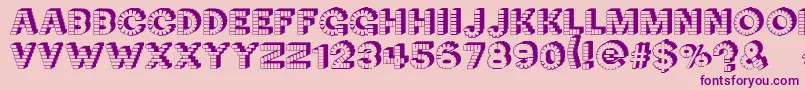 NeckCandy Font – Purple Fonts on Pink Background