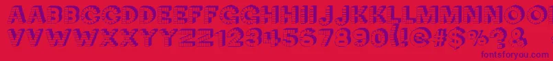 NeckCandy Font – Purple Fonts on Red Background