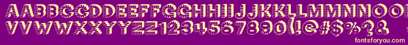 NeckCandy Font – Yellow Fonts on Purple Background