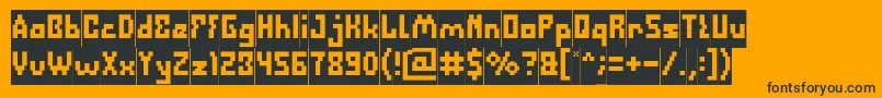 DefragmentedInverse Font – Black Fonts on Orange Background