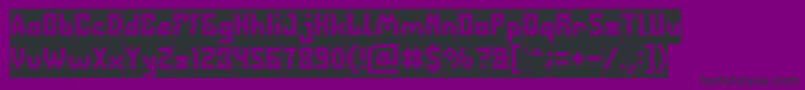 DefragmentedInverse Font – Black Fonts on Purple Background