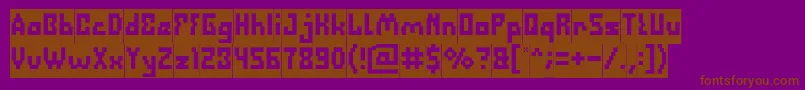 DefragmentedInverse Font – Brown Fonts on Purple Background