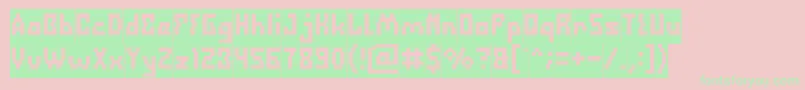 DefragmentedInverse Font – Green Fonts on Pink Background