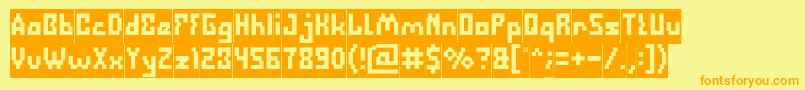 DefragmentedInverse Font – Orange Fonts on Yellow Background