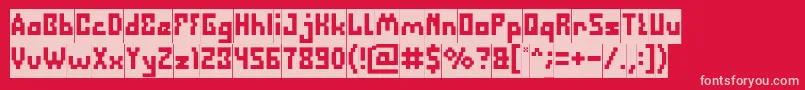 DefragmentedInverse Font – Pink Fonts on Red Background