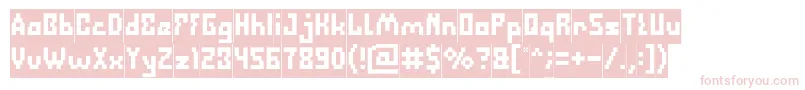 DefragmentedInverse Font – Pink Fonts on White Background