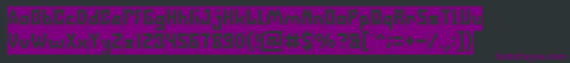 DefragmentedInverse Font – Purple Fonts on Black Background