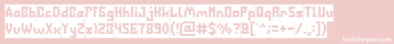 DefragmentedInverse Font – White Fonts on Pink Background