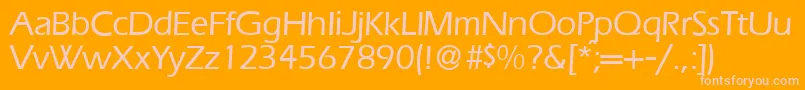E820SansMediumRegular Font – Pink Fonts on Orange Background
