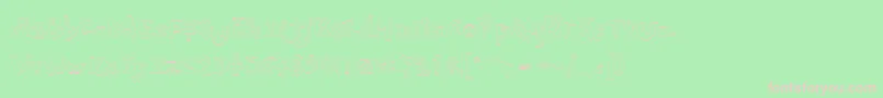 Pfplayskoolpro3Doutline Font – Pink Fonts on Green Background