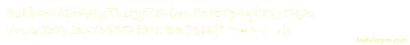 Шрифт Pfplayskoolpro3Doutline – жёлтые шрифты