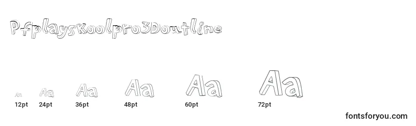 Размеры шрифта Pfplayskoolpro3Doutline