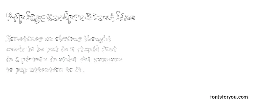 Schriftart Pfplayskoolpro3Doutline