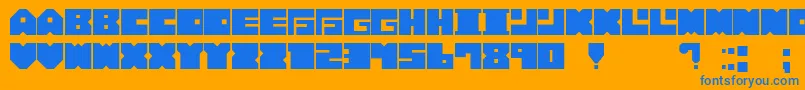 BonkoBloks Font – Blue Fonts on Orange Background