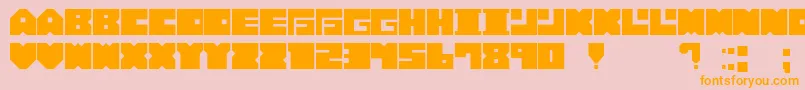 BonkoBloks Font – Orange Fonts on Pink Background