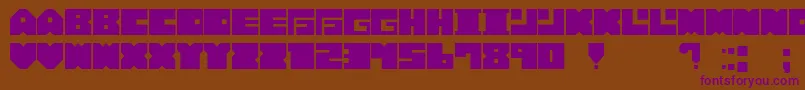 BonkoBloks Font – Purple Fonts on Brown Background