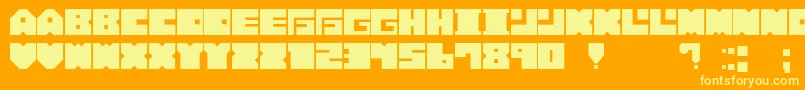 BonkoBloks Font – Yellow Fonts on Orange Background