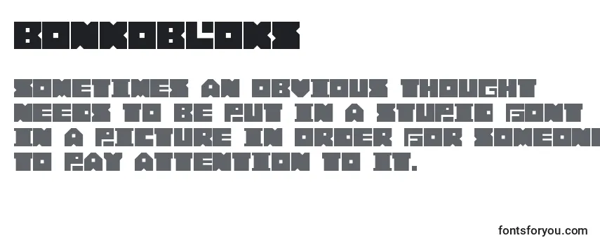 BonkoBloks Font