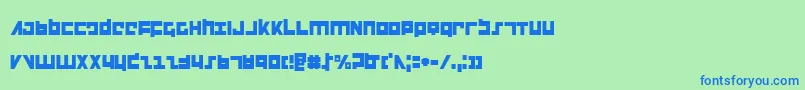 Flightcorpsc Font – Blue Fonts on Green Background
