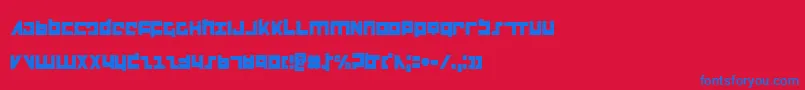 Flightcorpsc Font – Blue Fonts on Red Background